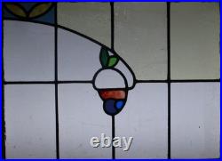 Pretty Abstract Midsize Old English Leaded Stained Glass Window 24.75 X 20