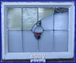 Pretty Abstract Midsize Old English Leaded Stained Glass Window 24.75 X 20