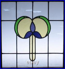 Pretty Abstract Midsize Old English Leaded Stained Glass Window 25.5 X 18 Pretty Abstract Midsize Old English Leaded Stained Glass Window 25.5 X 18