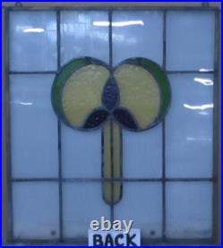 Pretty Abstract Midsize Old English Leaded Stained Glass Window 25.5 X 18 Pretty Abstract Midsize Old English Leaded Stained Glass Window 25.5 X 18