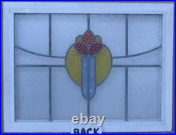 Pretty Abstract Midsize Old English Leaded Stained Glass Window 26.25 X 20.25