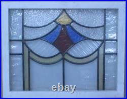 Pretty Abstract Midsize Old English Leaded Stained Glass Window 26.25 X 20.75