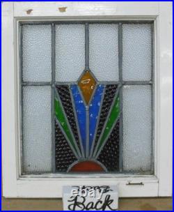 Pretty Abstract Old English Leaded Stained Glass Window 16.75 X 19.5