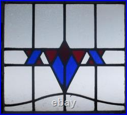 Pretty Abstract Old English Leaded Stained Glass Window 19.75 X 18.75