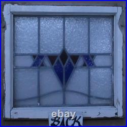 Pretty Abstract Old English Leaded Stained Glass Window 19.75 X 18.75
