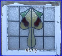 Pretty Abstract Old English Leaded Stained Glass Window 20.5' X 19.25
