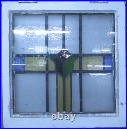 Pretty Abstract Old English Leaded Stained Glass Window 21.25 X22