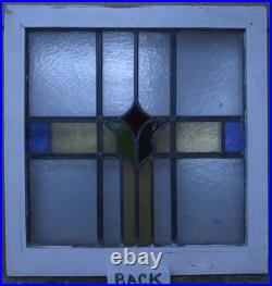 Pretty Abstract Old English Leaded Stained Glass Window 21.25 X22