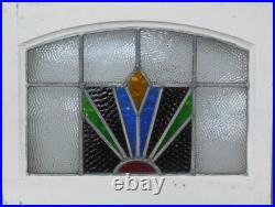 Pretty Abstract Old English Leaded Stained Glass Window 21.75 X 16.5