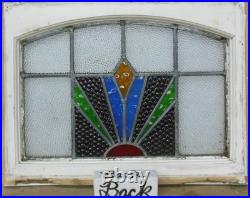Pretty Abstract Old English Leaded Stained Glass Window 21.75 X 16.5