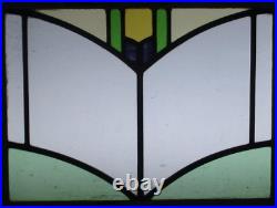 Pretty Abstract Old English Leaded Stained Glass Window 21 X 16.75