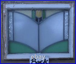Pretty Abstract Old English Leaded Stained Glass Window 21 X 16.75