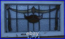 Pretty Abstract Old English Leaded Stained Glass Window Transom 30 X 16.75 Pretty Abstract Old English Leaded Stained Glass Window Transom 30 X 16.75