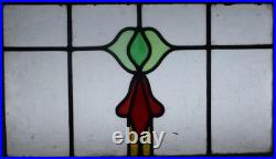 Pretty Floral Midsize Old English Leaded Stained Glass Window