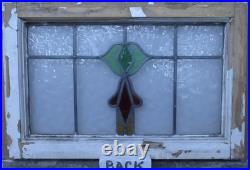 Pretty Floral Midsize Old English Leaded Stained Glass Window