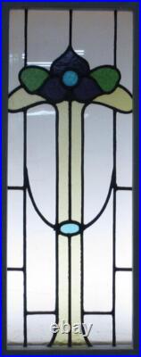 Pretty Floral Midsize Old English Leaded Stained Glass Window 13 X 30 Pretty Floral Midsize Old English Leaded Stained Glass Window 13 X 30