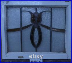 Pretty Floral Midsize Old English Leaded Stained Glass Window 23 X 17.5