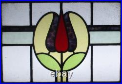 Pretty Floral Midsize Old English Leaded Stained Glass Window 24.25 X 18.5 Pretty Floral Midsize Old English Leaded Stained Glass Window 24.25 X 18.5