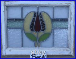 Pretty Floral Midsize Old English Leaded Stained Glass Window 24.25 X 18.5 Pretty Floral Midsize Old English Leaded Stained Glass Window 24.25 X 18.5