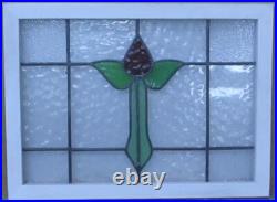 Pretty Floral Midsize Old English Leaded Stained Glass Window 26.25 X 19.5 Pretty Floral Midsize Old English Leaded Stained Glass Window 26.25 X 19.5