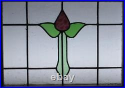 Pretty Floral Midsize Old English Leaded Stained Glass Window 26.25 X 19.5 Pretty Floral Midsize Old English Leaded Stained Glass Window 26.25 X 19.5
