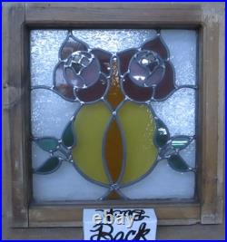 Pretty Floral Old English Leaded Stained Glass Window 16.5 X 16.75 Pretty Floral Old English Leaded Stained Glass Window 16.5 X 16.75