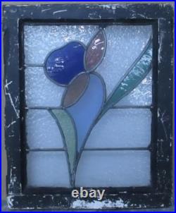 Pretty Floral Old English Leaded Stained Glass Window 16 X 19.5 Pretty Floral Old English Leaded Stained Glass Window 16 X 19.5