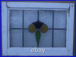 Pretty Floral Old English Leaded Stained Glass Window 21 X 15.5 Pretty Floral Old English Leaded Stained Glass Window 21 X 15.5