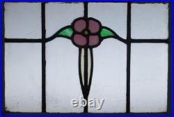 Pretty Floral Old English Leaded Stained Glass Window 22' X 17 Pretty Floral Old English Leaded Stained Glass Window 22' X 17