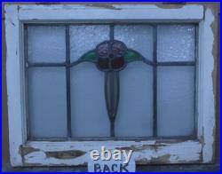 Pretty Floral Old English Leaded Stained Glass Window 22' X 17 Pretty Floral Old English Leaded Stained Glass Window 22' X 17