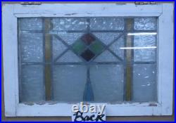 Pretty Geometrical Midsize Old English Leaded Stained Glass Window 26.5 X 17.5 Pretty Geometrical Midsize Old English Leaded Stained Glass Window 26.5 X 17.5