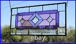 Purple portal Beveled Stained-Glass Window Panel's ea. 20 1/2 X 10 1/2