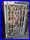 Rare_Antique_Heavy_Bevel_Leaded_Glass_Window_Floral_Tulip_40_x_23_01_in