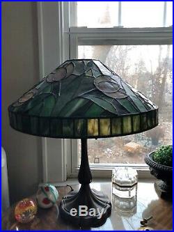 Rare Antique J. A. Whaley Leaded Glass Tulip Lamp Shade -(only)- Shipping Possible