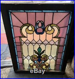 Rare Art Nouveau Leaded Stained Glass Window From Mansion In NY Beautiful Rare