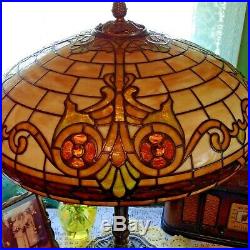 Rare Williamson Chicago leaded Glass lamp -Handel Tiffany arts crafts slag era