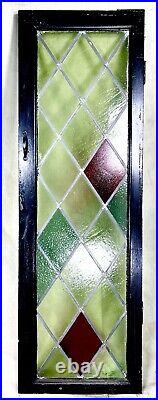Real Leaded Glass Window in Real Wood Frame with Real leaded panels Great Patina