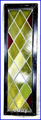 Real Leaded Glass Window in Real Wood Frame with Real leaded panels Great Patina