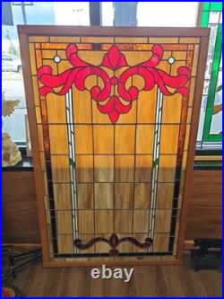 Red Stain Glass Window Large 53/35