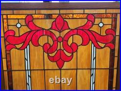 Red Stain Glass Window Large 53/35