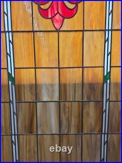 Red Stain Glass Window Large 53/35