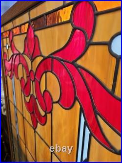 Red Stain Glass Window Large 53/35
