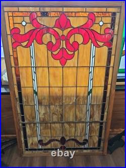 Red Stain Glass Window Large 53/35