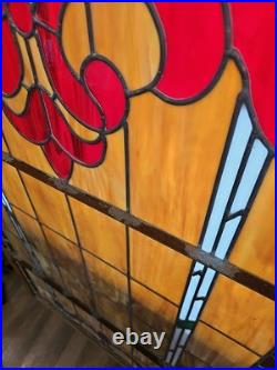 Red Stain Glass Window Large 53/35