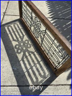 Restored Antique Stained Glass Transom Window 48 X 18 Architectural Salvage Restored Antique Stained Glass Transom Window 48 X 18 Architectural Salvage