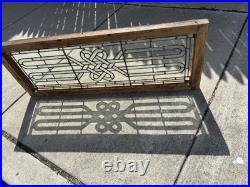 Restored Antique Stained Glass Transom Window 48 X 18 Architectural Salvage Restored Antique Stained Glass Transom Window 48 X 18 Architectural Salvage