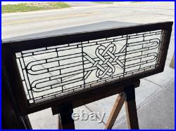 Restored Antique Stained Glass Transom Window 48 X 18 Architectural Salvage Restored Antique Stained Glass Transom Window 48 X 18 Architectural Salvage