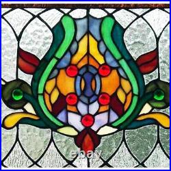 River of Goods Stained Glass Pub Window Panel 30 W Decorative Art Multi-Colored