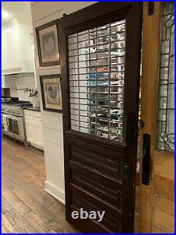 Rustic Pantry Door with Leaded Glass