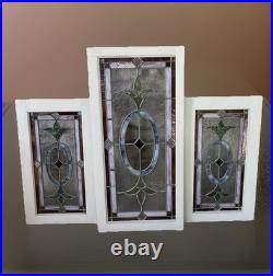 SET of (3) ANTIQUE STAINED GLASS WINDOWS COAL REGION OF PA, GOOD CONDITION SET of (3) ANTIQUE STAINED GLASS WINDOWS COAL REGION OF PA, GOOD CONDITION